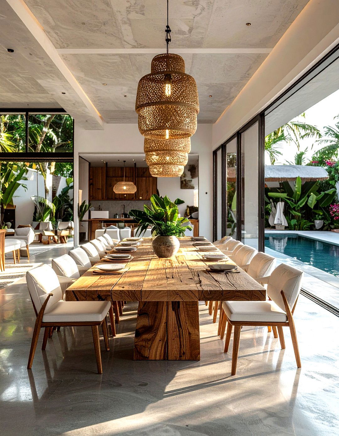 Modern Bali Dining - 30 Indonesian dining room ideas