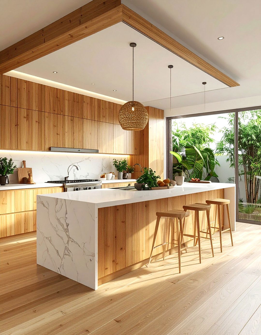 Modern Bamboo Kitchen - 30 zen kitchen ideas
