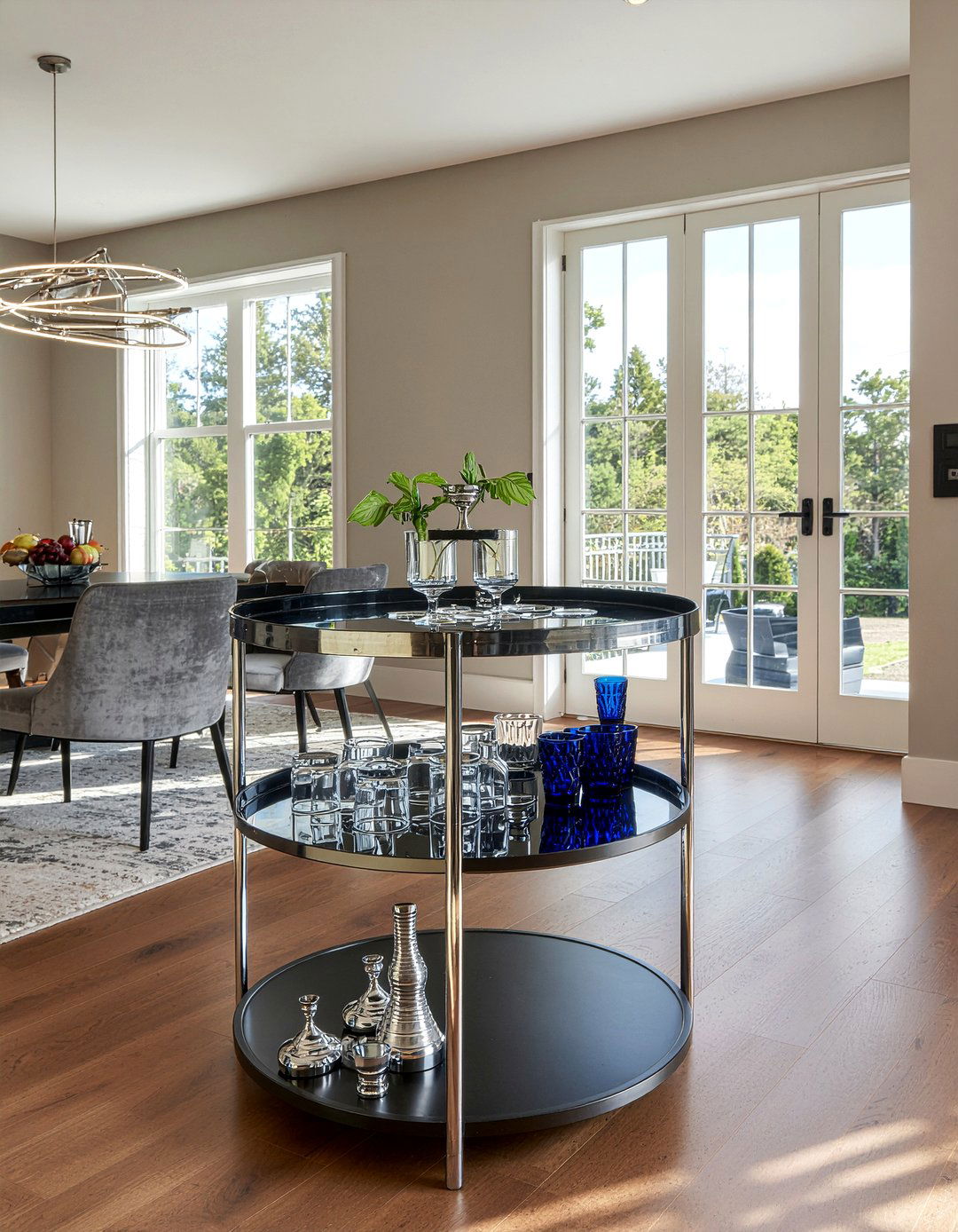 Modern Bar Cart - 30 dining room bar cart ideas