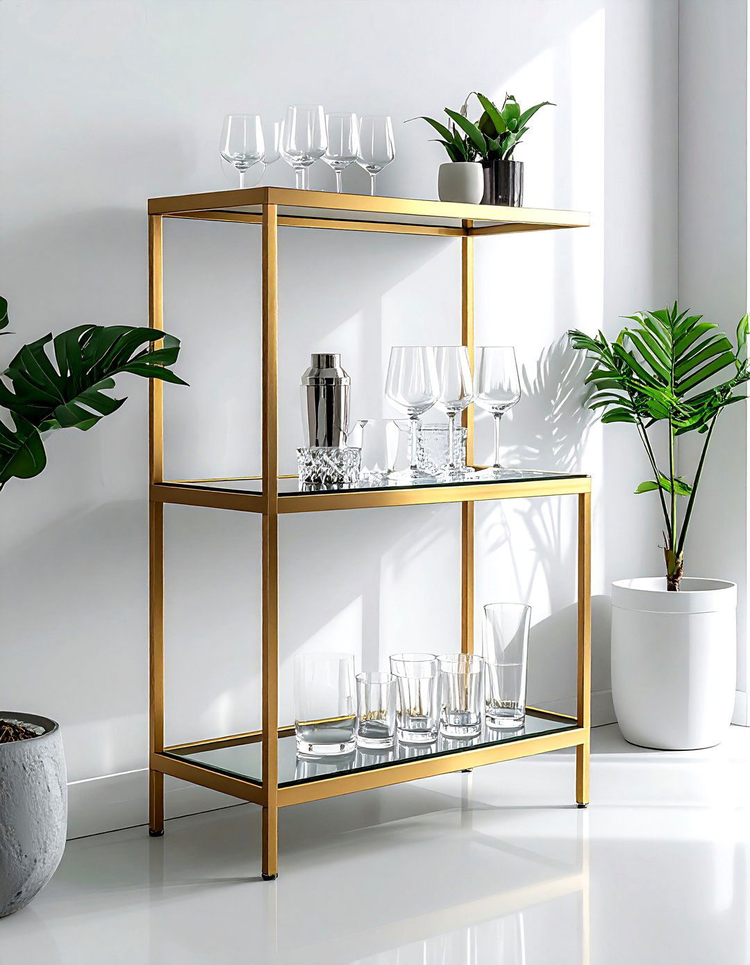 Modern Bar Cart - 30 dining room bar ideas