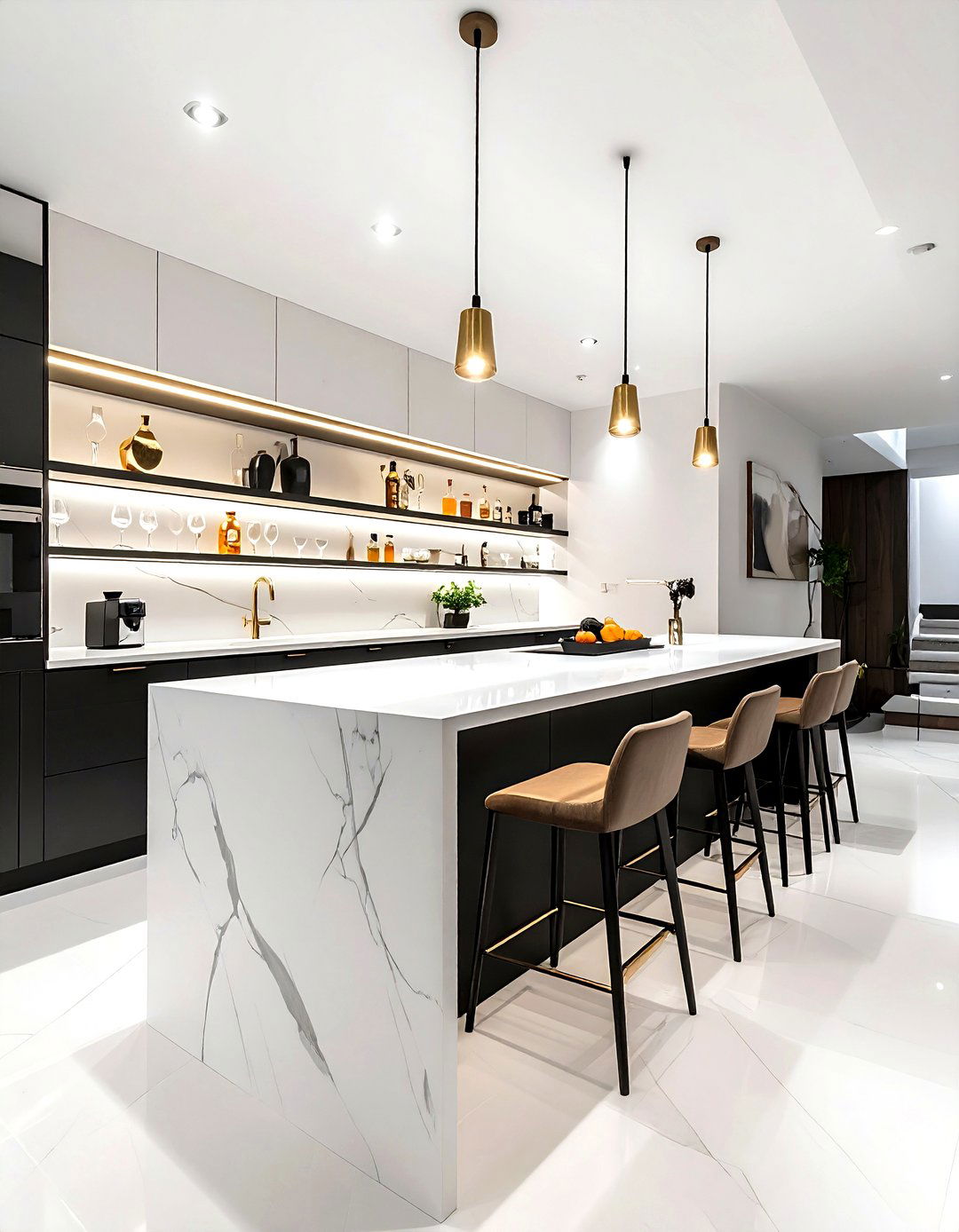 Modern Basement Bar - 30 basement bar ideas