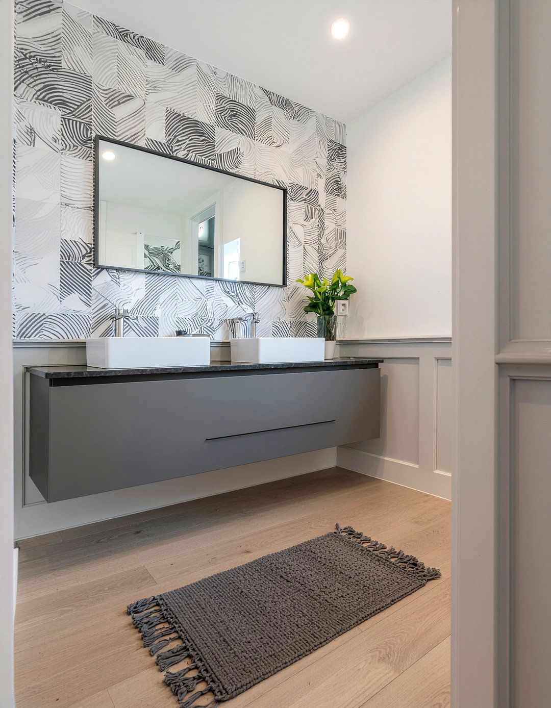 Modern Bathroom Wainscoting - 30 bathroom millwork ideas