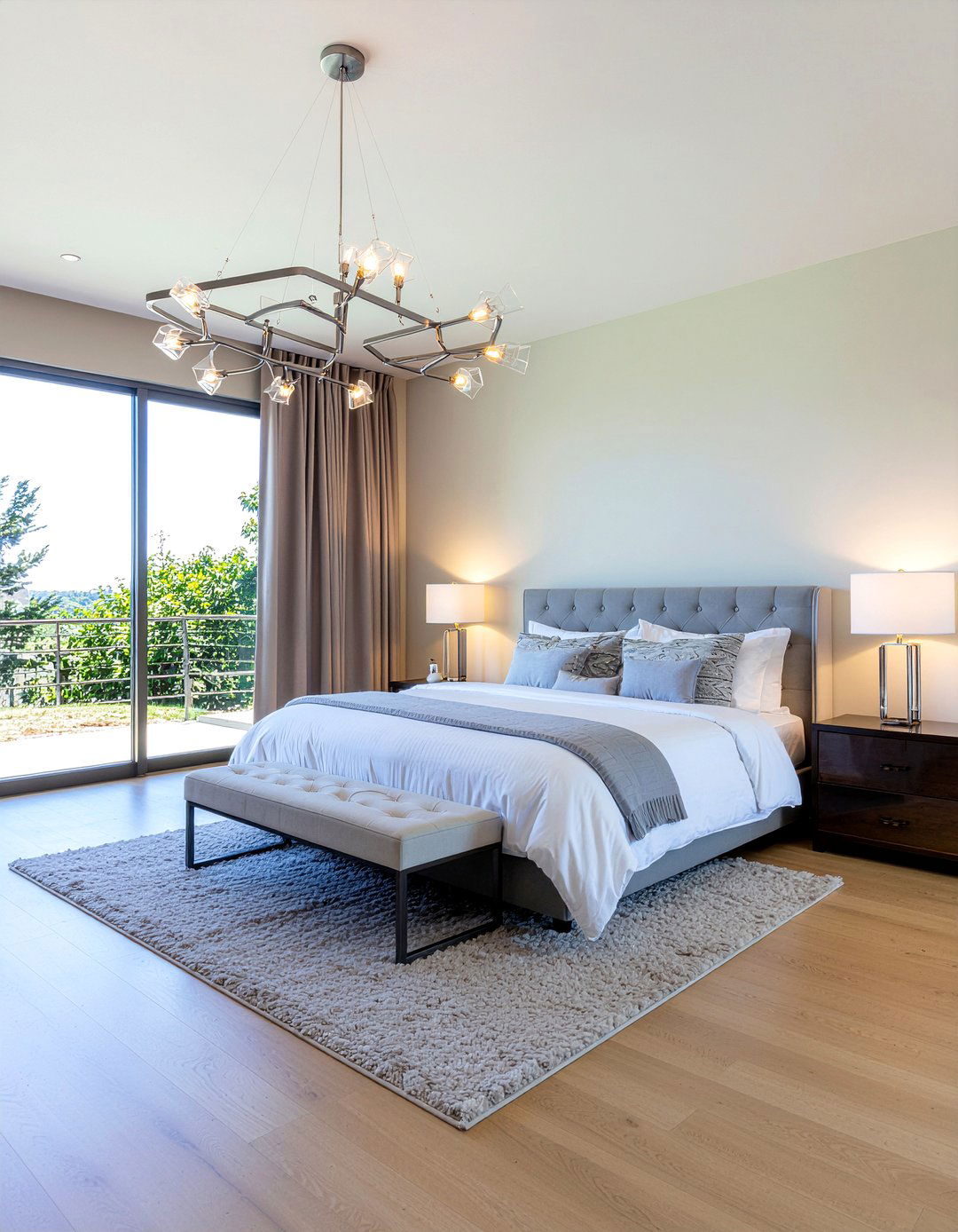 Modern Bedroom Chandelier - 30 bedroom lighting ideas