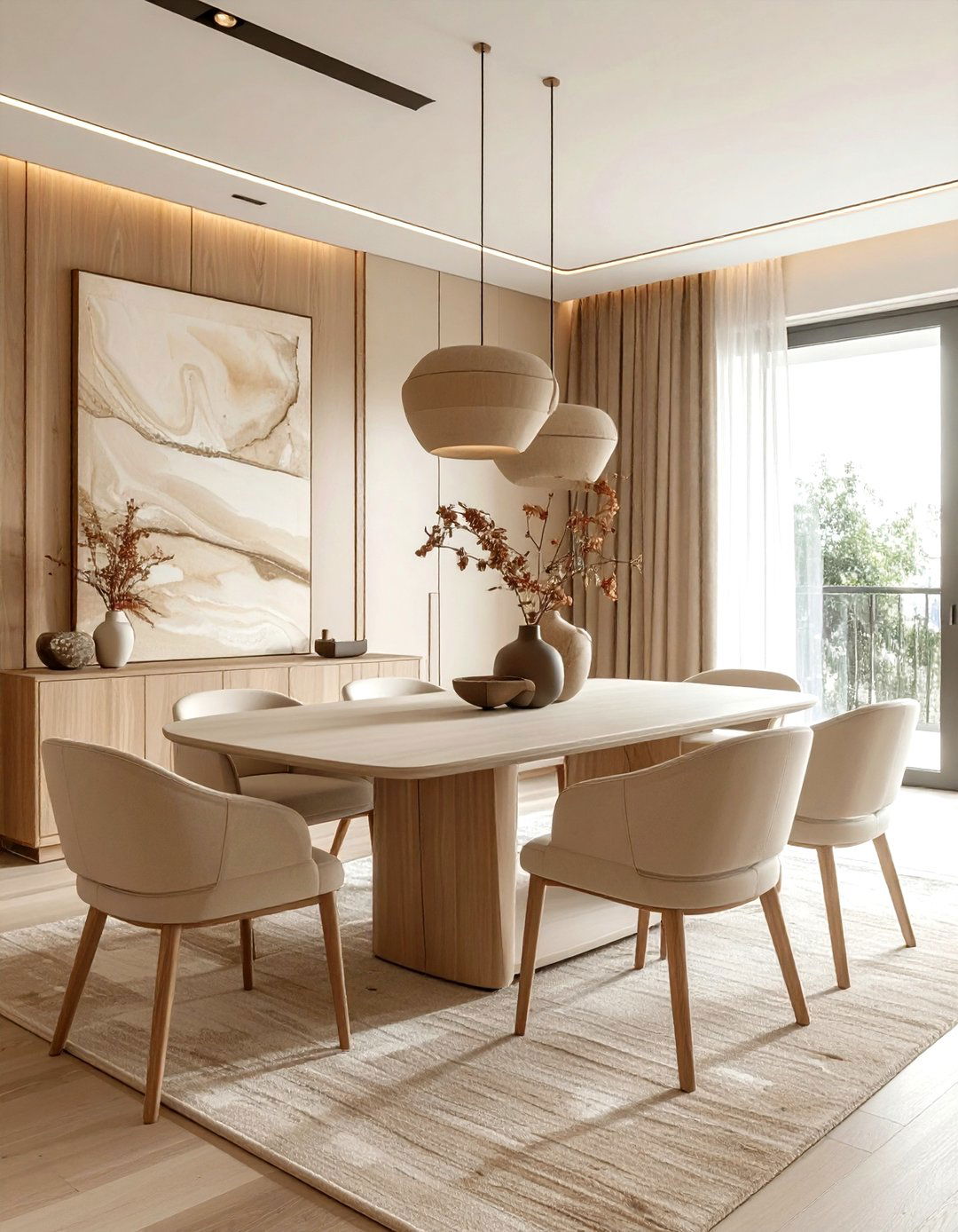 Modern Beige Dining Room - 30 beige dining room furniture ideas