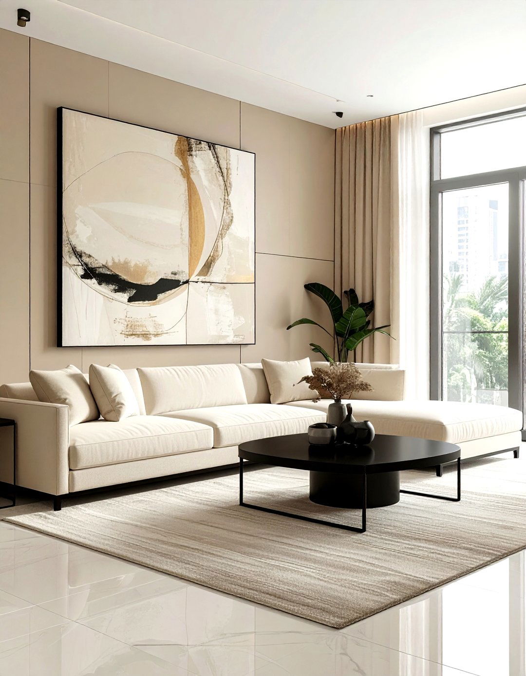 Modern Beige Living Room - 30 living room beige walls