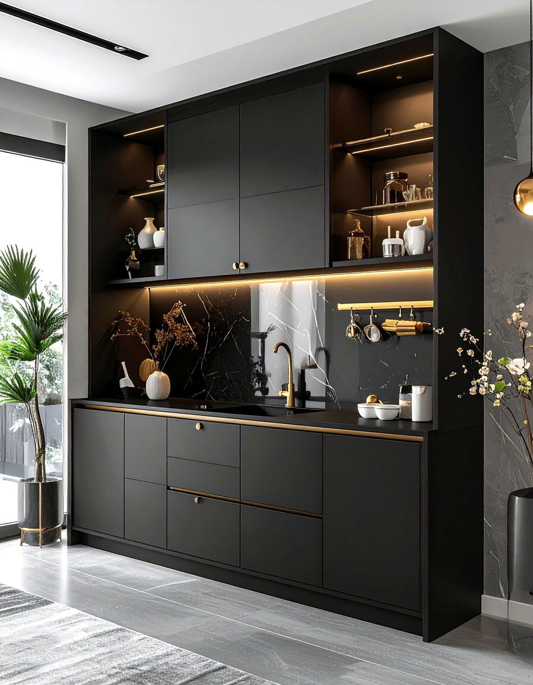 Modern Black Cabinet - 30 dining room display cabinet ideas