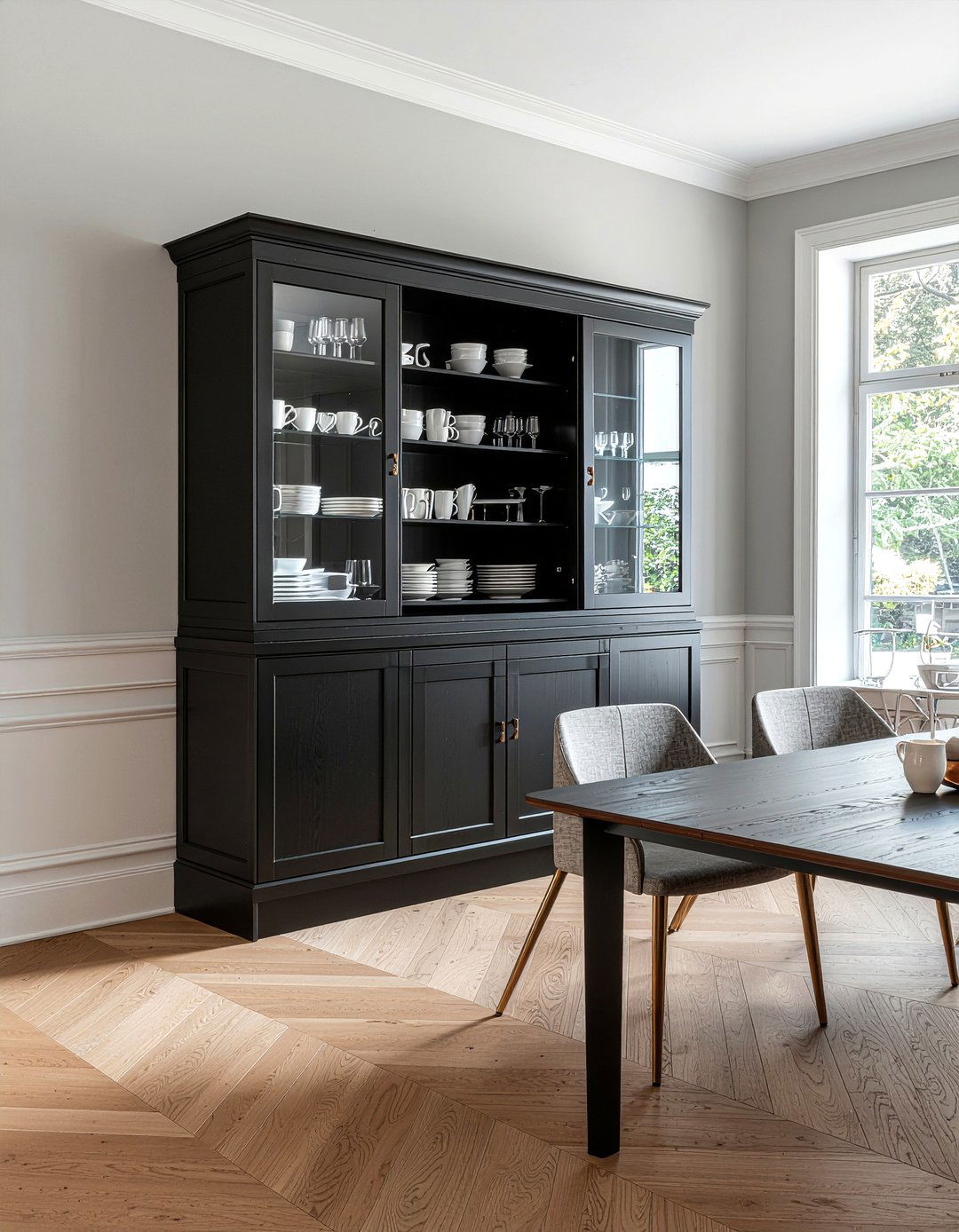 Modern Black China Cabinet - 30 kitchen china cabinet ideas