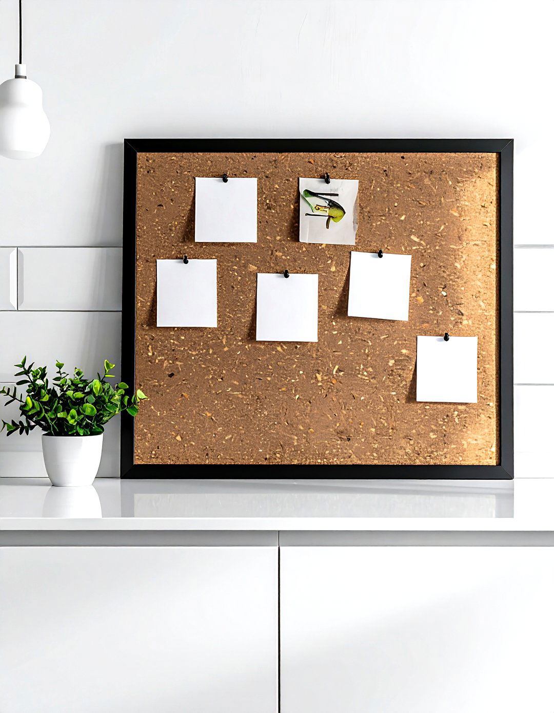 Modern Black Cork Board - 30 kitchen bulletin board ideas