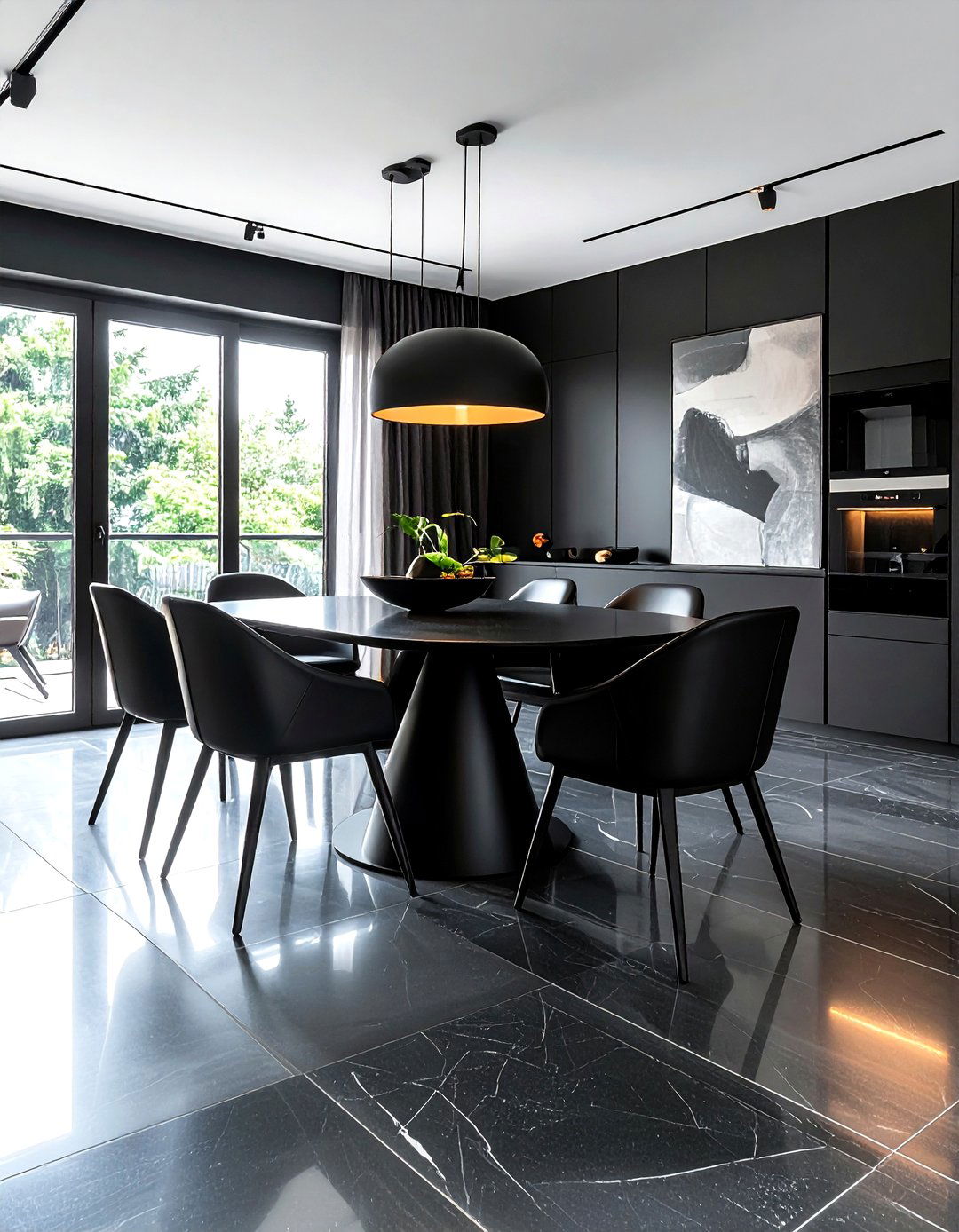 Modern Black Dining Room - 30 black dining room ideas