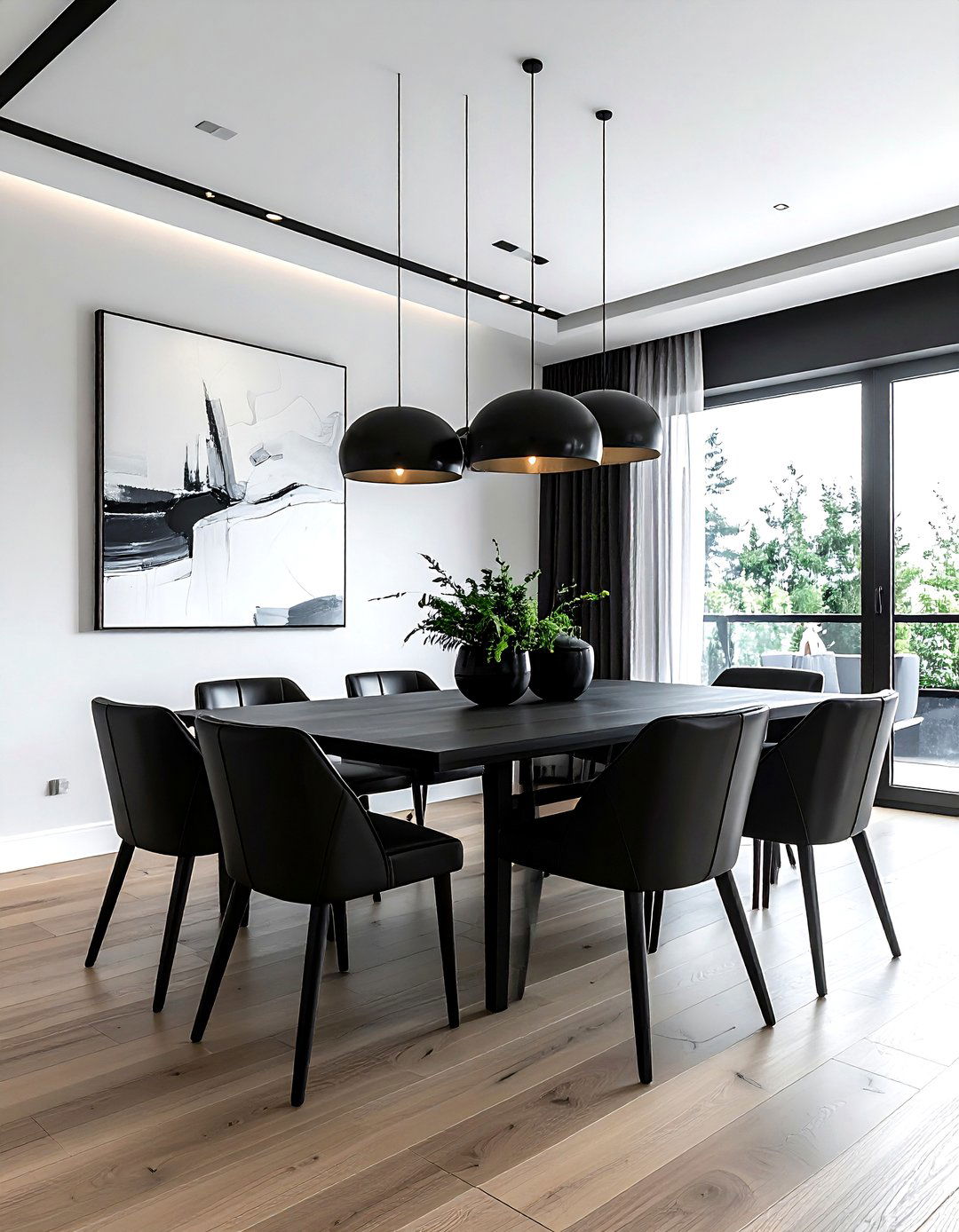Modern Black Dining Room - 30 dining room casual entertaining ideas