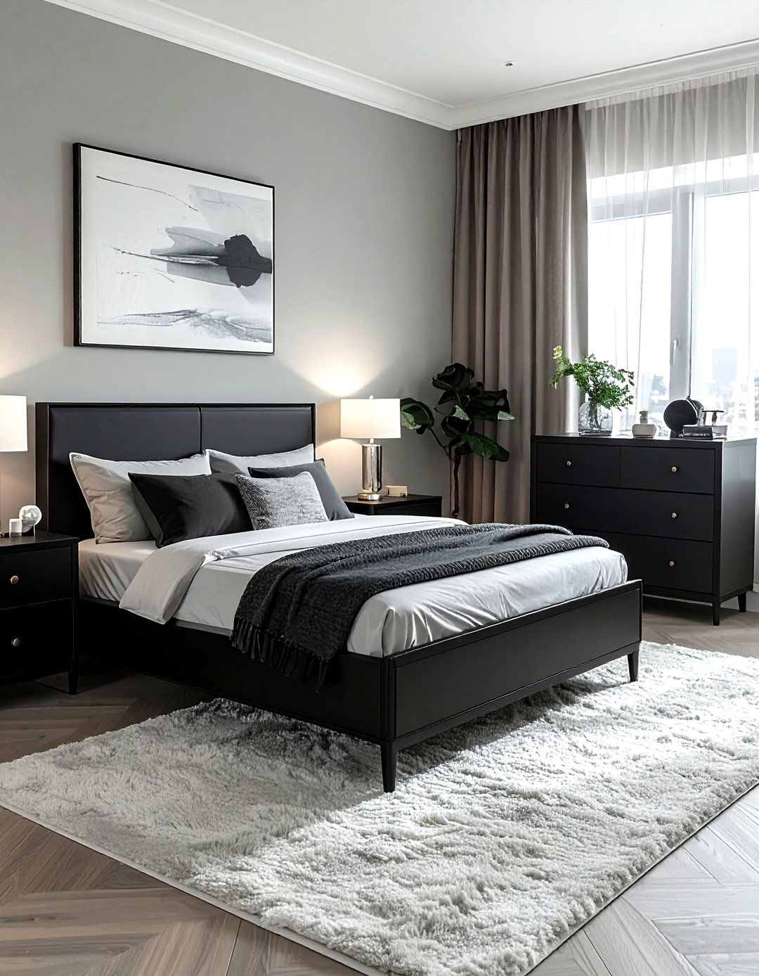 Modern Black Furniture - 30 black bedroom design ideas