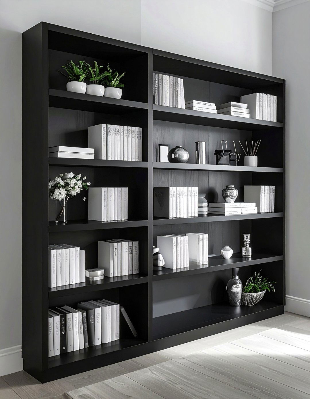 Modern Black Shelf - 30 wall shelf decor ideas