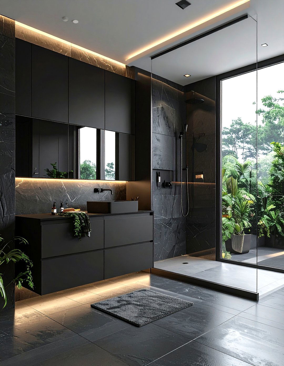 Modern Black Style - 30 black bathroom design ideas