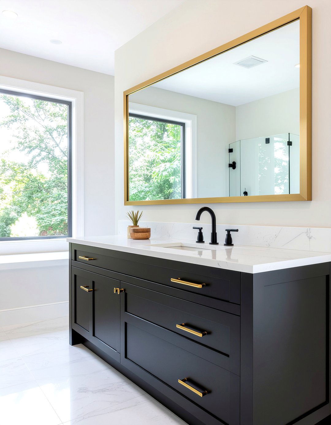 Modern Black Vanity - 30 bathroom furniture ideas