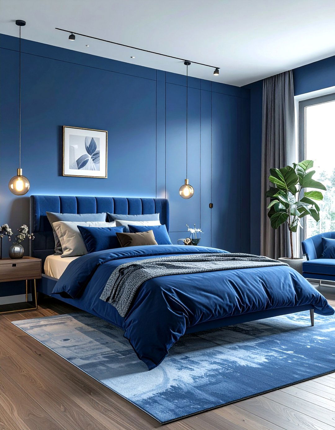 Modern Blue Bedroom - 30 blue bedroom decor ideas