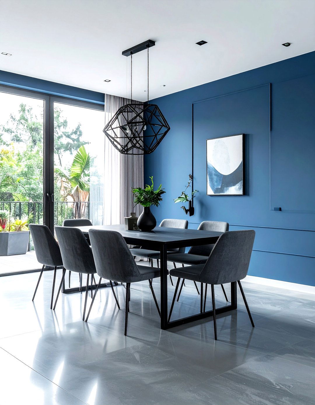 Modern Blue Dining Room - 30 cool blue dining room ideas