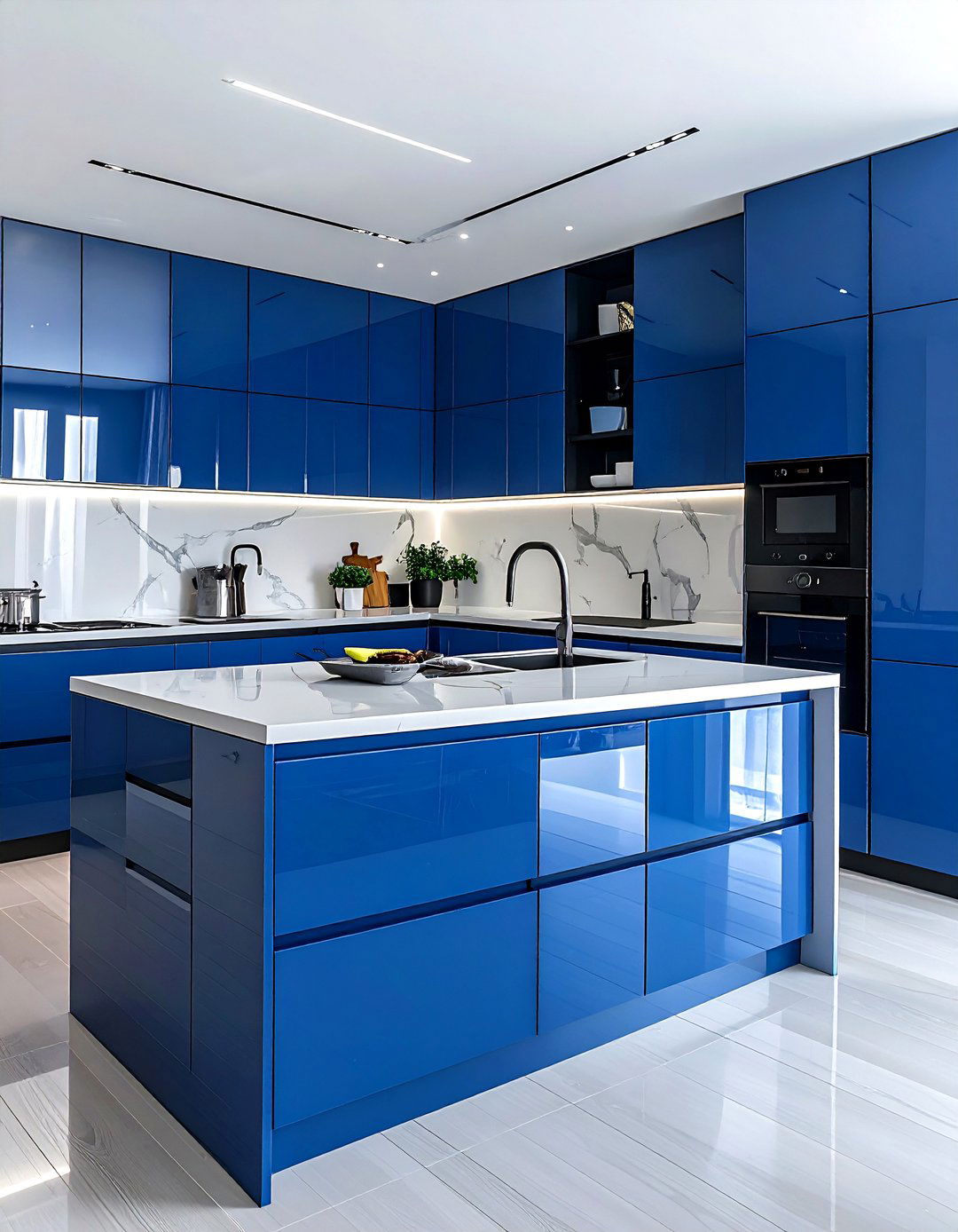 Modern Blue Kitchen Cabinets - 30 blue kitchen cabinet ideas