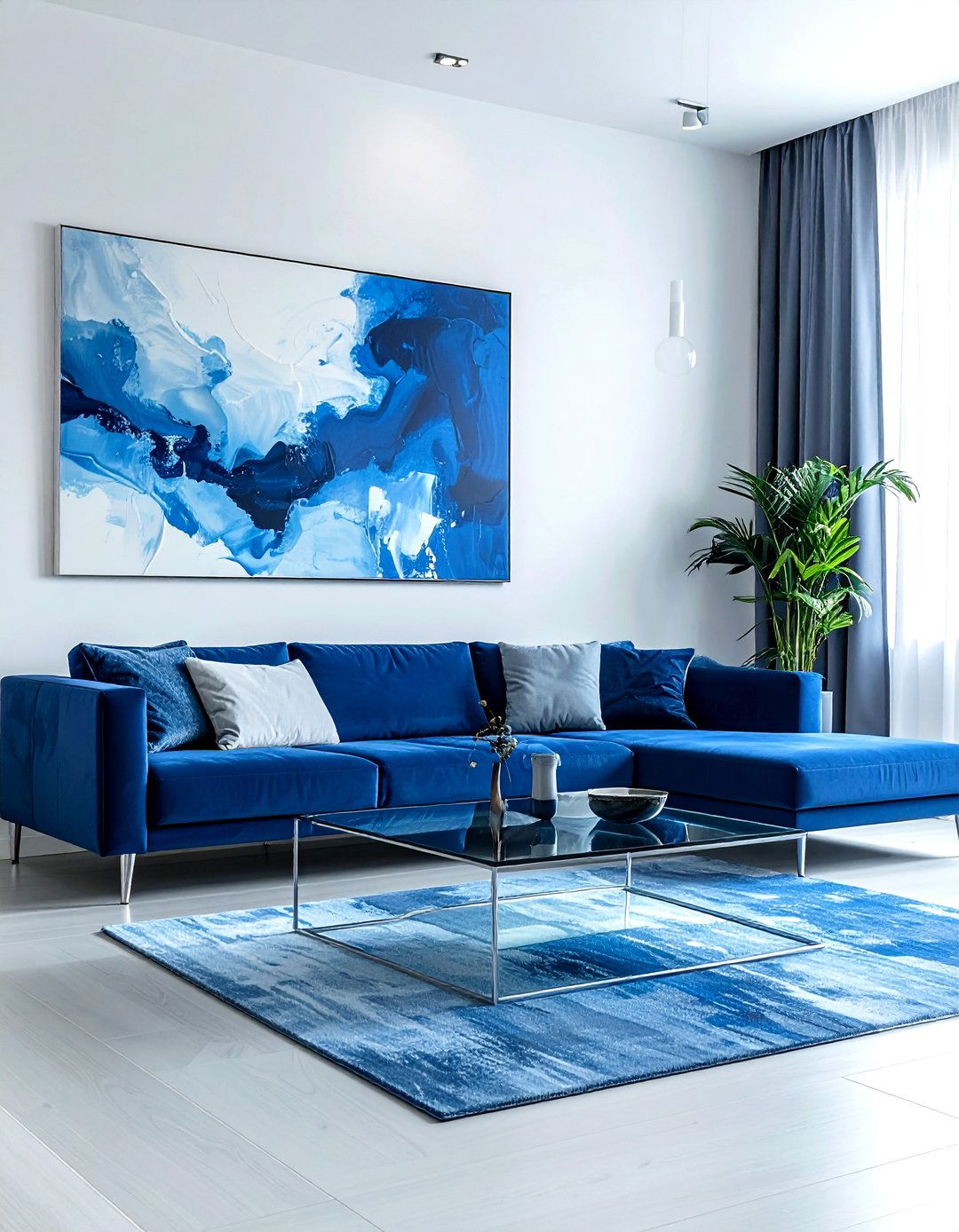 Modern Blue Living Room - 30 living room blue walls