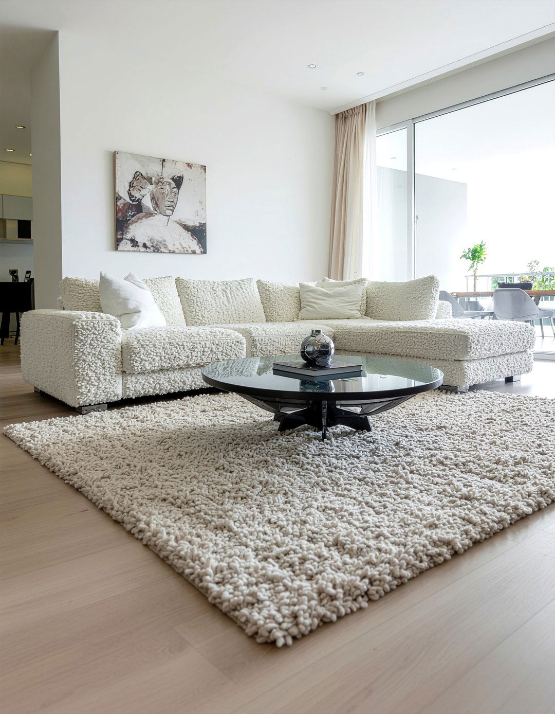 Modern Boucle Sectional - 30 living room sectional ideas