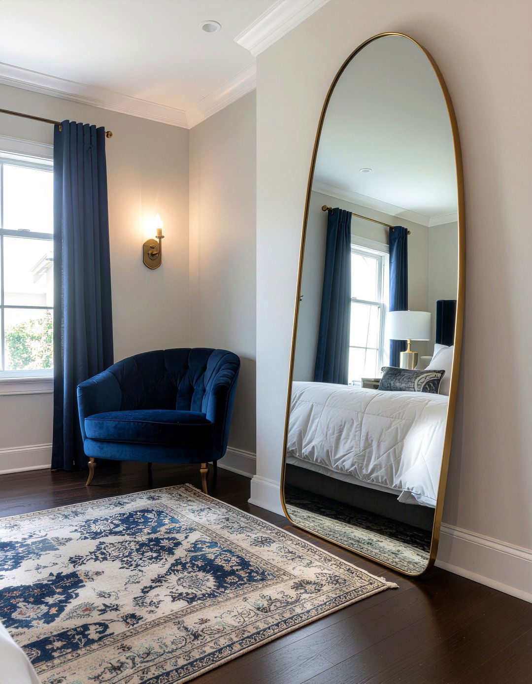 Modern Brass Mirror - 30 bedroom decorative mirrors