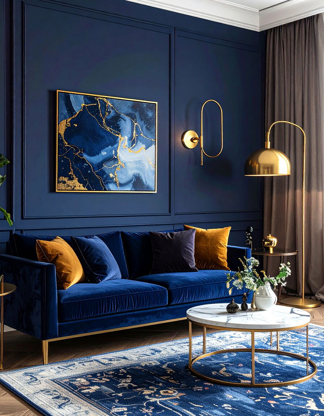 Modern Brass Sconce - 30 living room wall lights