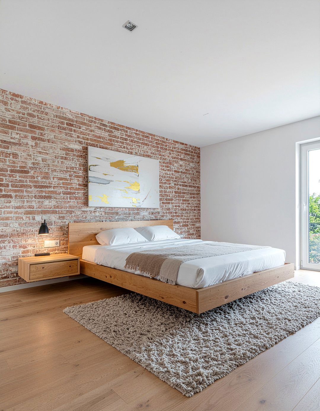 Modern Brick Bedroom - 30 bedroom brick wall ideas