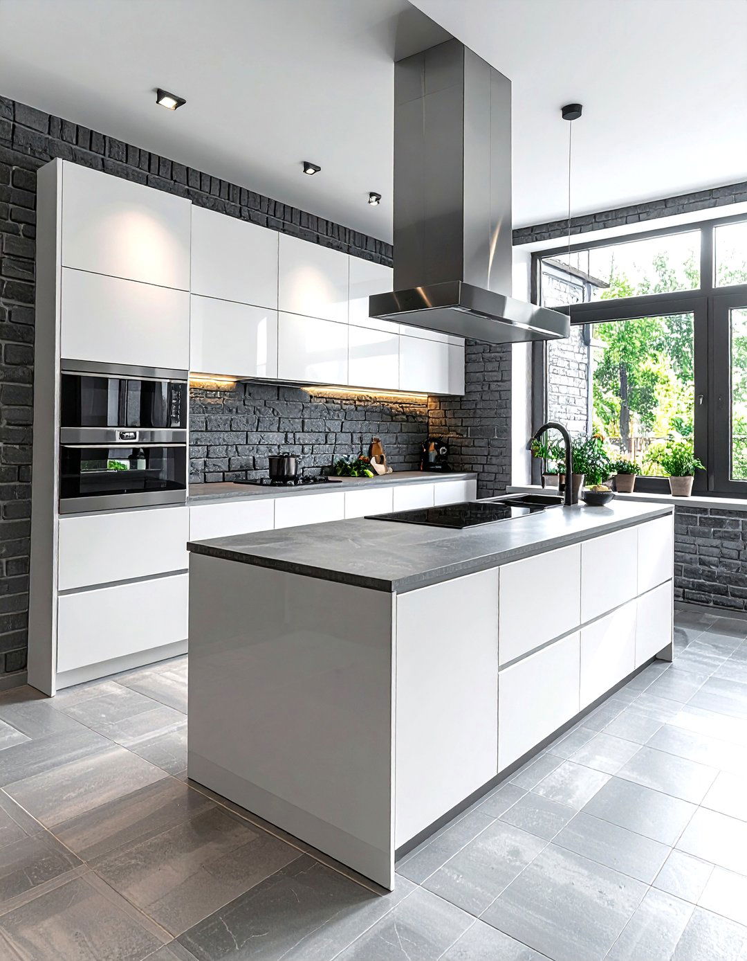 Modern Brick Kitchen - 30 brick kitchen ideas