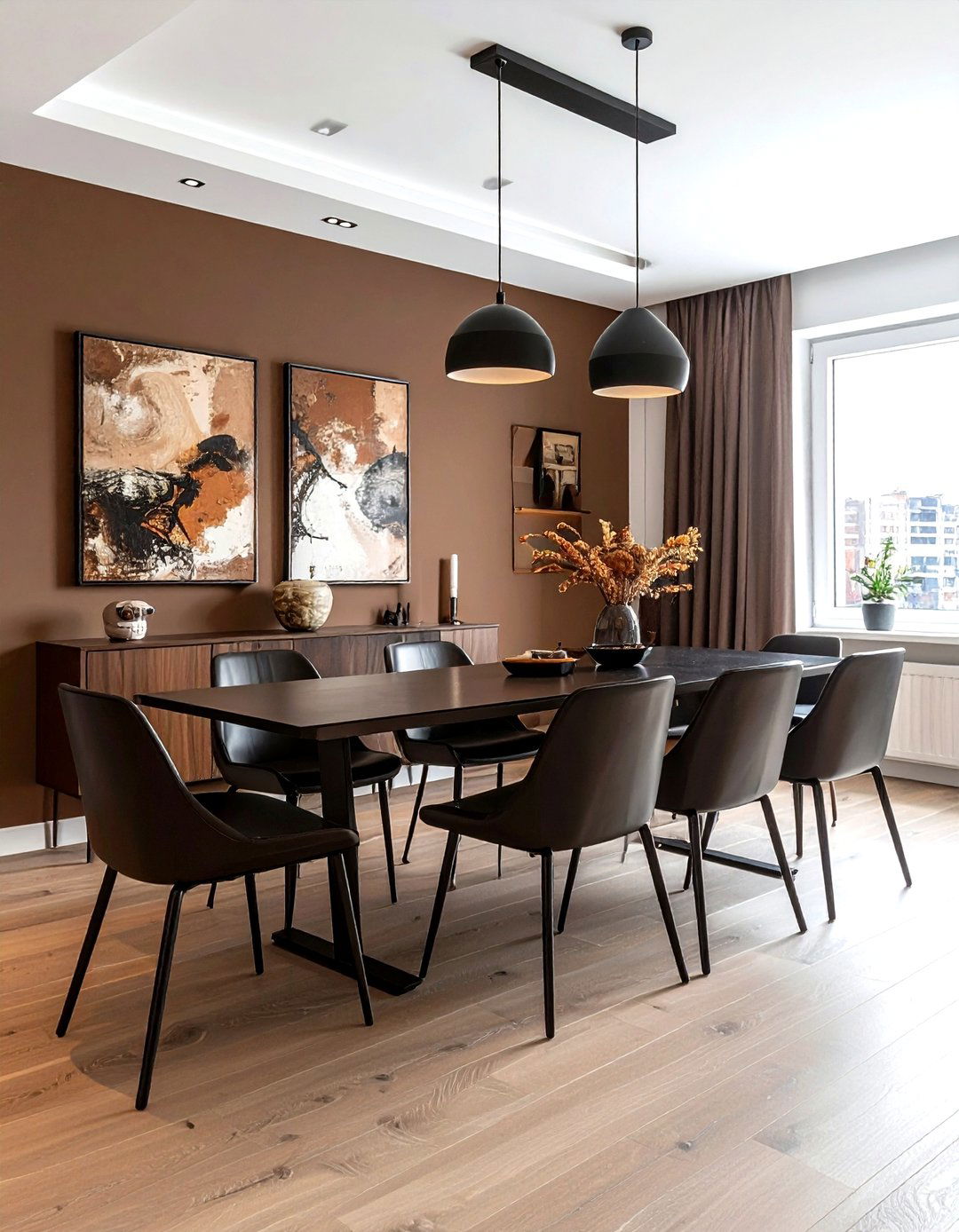 Modern Brown Dining Room Decor - 30 chocolate dining room ideas