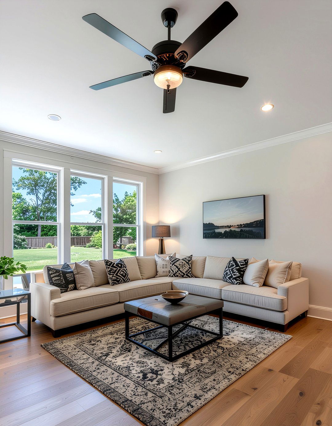 Modern Ceiling Fan - 30 one day living room ideas