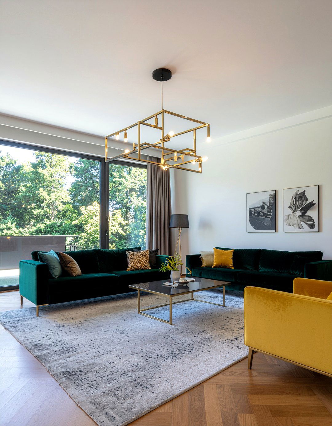 Modern Chandelier - 30 living room lighting ideas