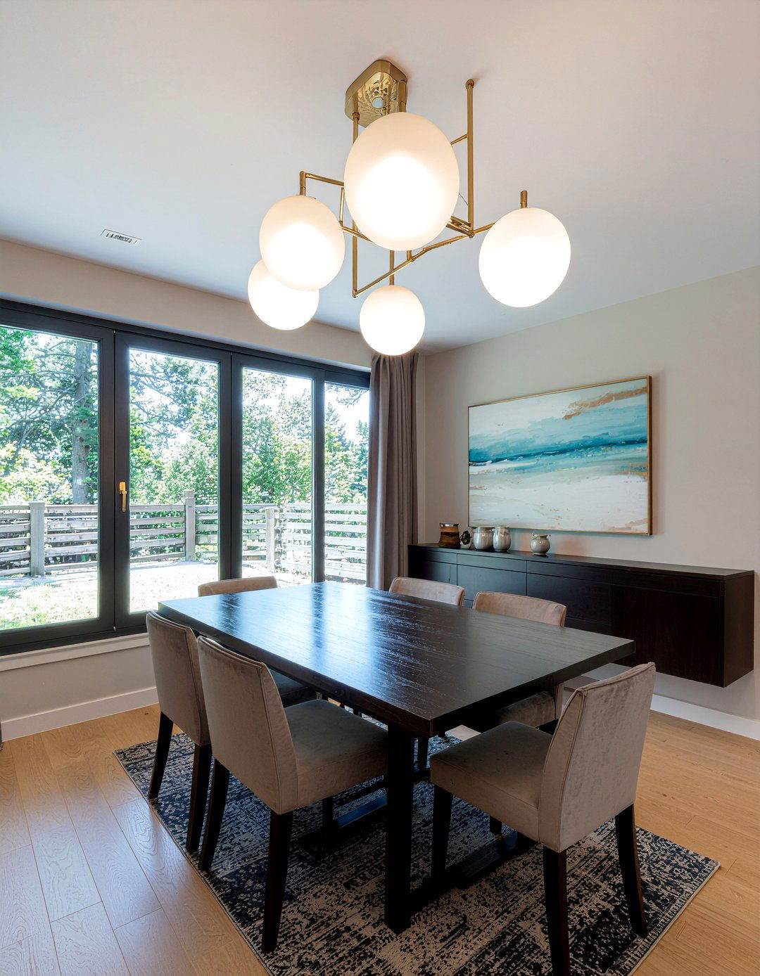Modern Chandelier - 30 relaxed dining room ideas