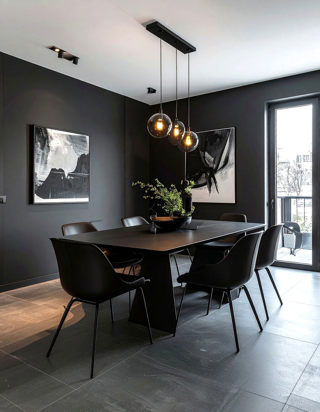 Modern Charcoal Dining Room - 30 dark charcoal dining room ideas