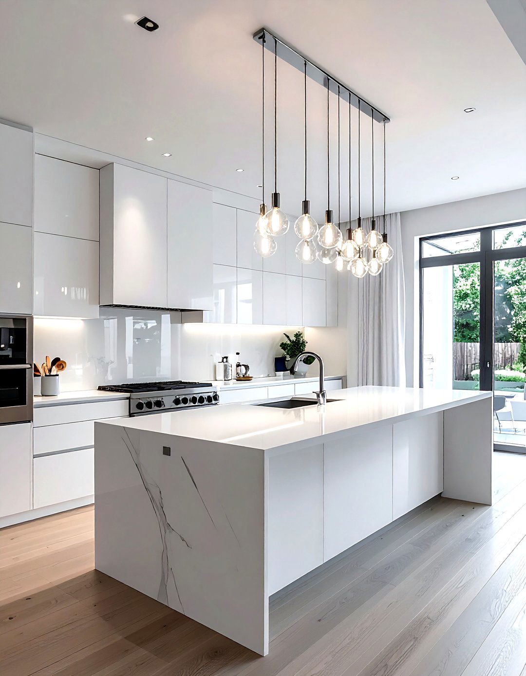 Modern Cluster Pendants - 30 kitchen island lighting ideas