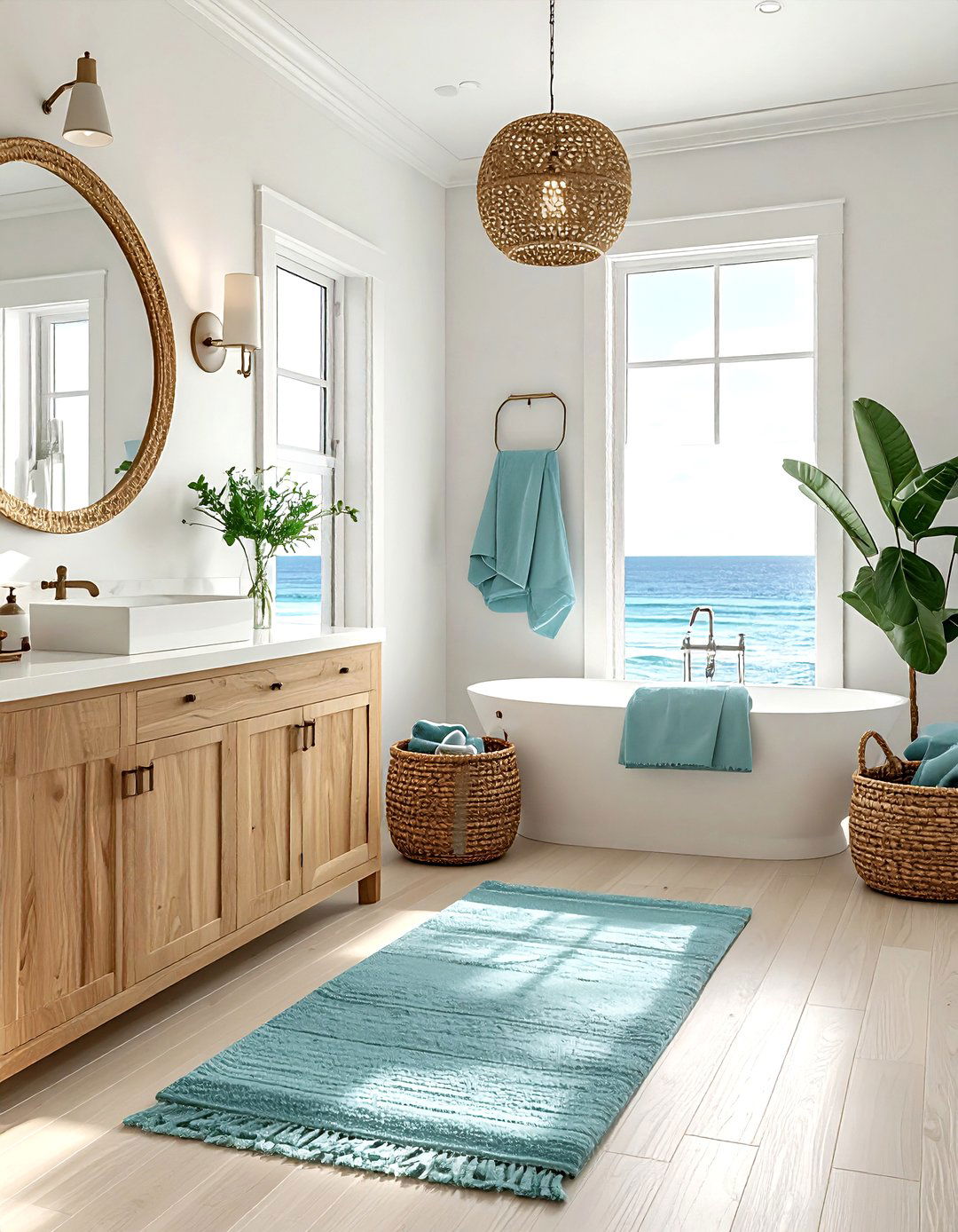 Modern Coastal Bathroom - 30 California bathroom ideas