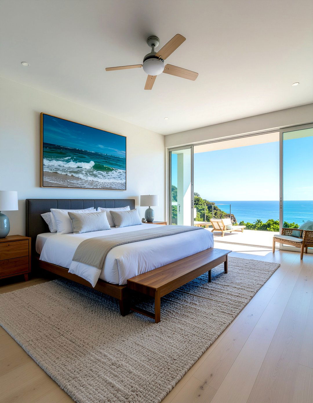 Modern Coastal Bedroom - 30 ocean themed bedroom ideas