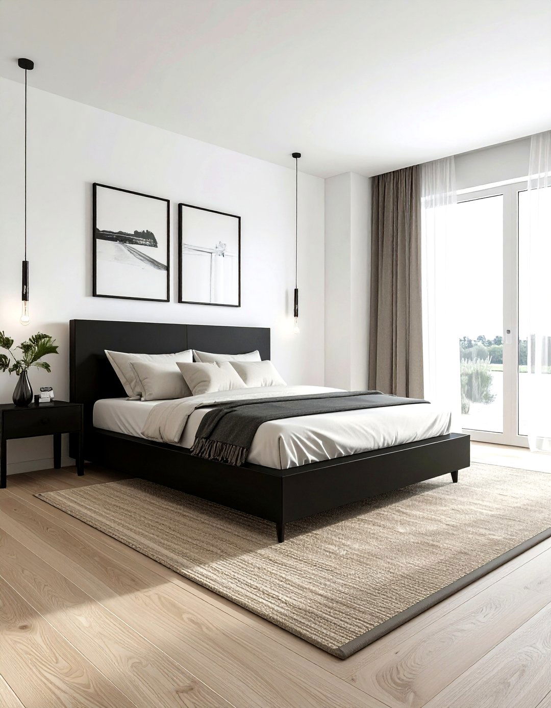Modern Coastal Black Master - 30 coastal black bedroom ideas