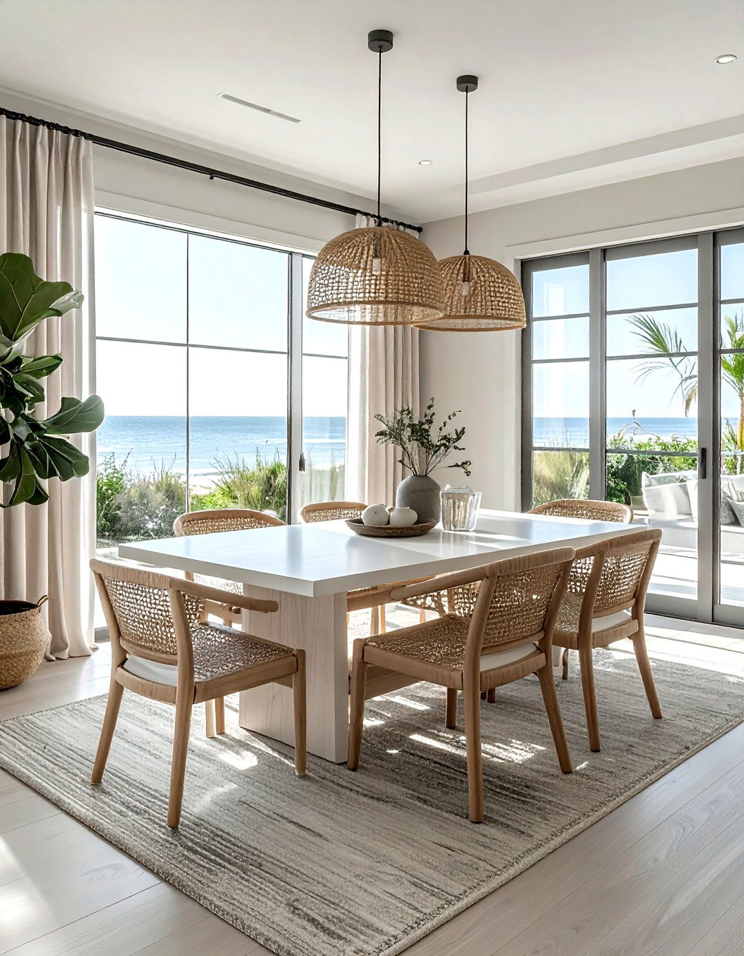 Modern Coastal Dining Room - 30 coastal dining room ideas