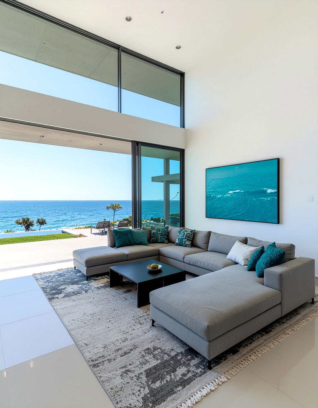 Modern Coastal Living Room - 30 beach themed living room ideas