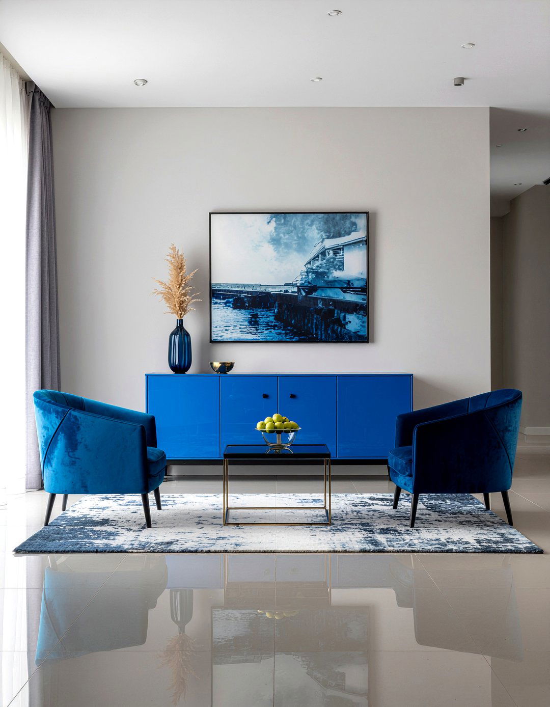 Modern Cobalt Blue Furniture - 30 cobalt living room ideas
