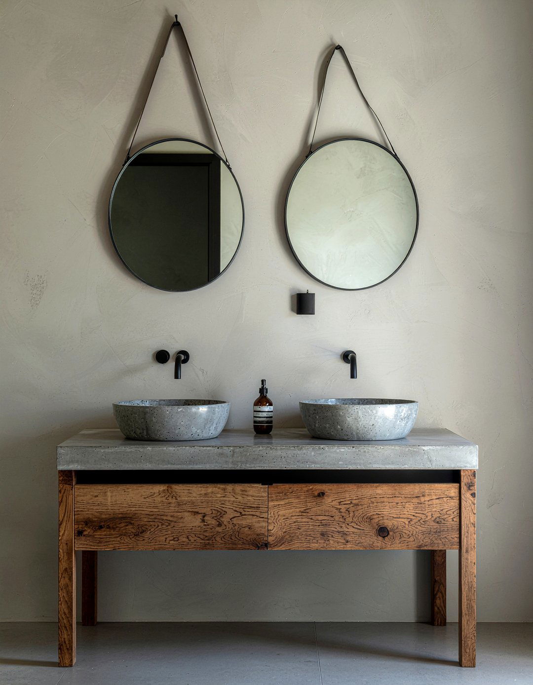 Modern Concrete Double Vanity - 30 master bathroom double vanity ideas