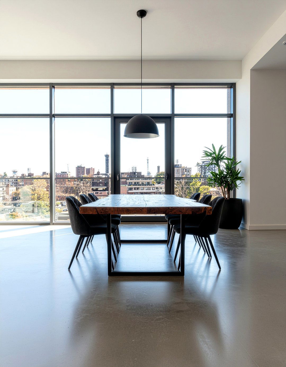 Modern Concrete Floor Dining Room - 30 no rug dining room ideas