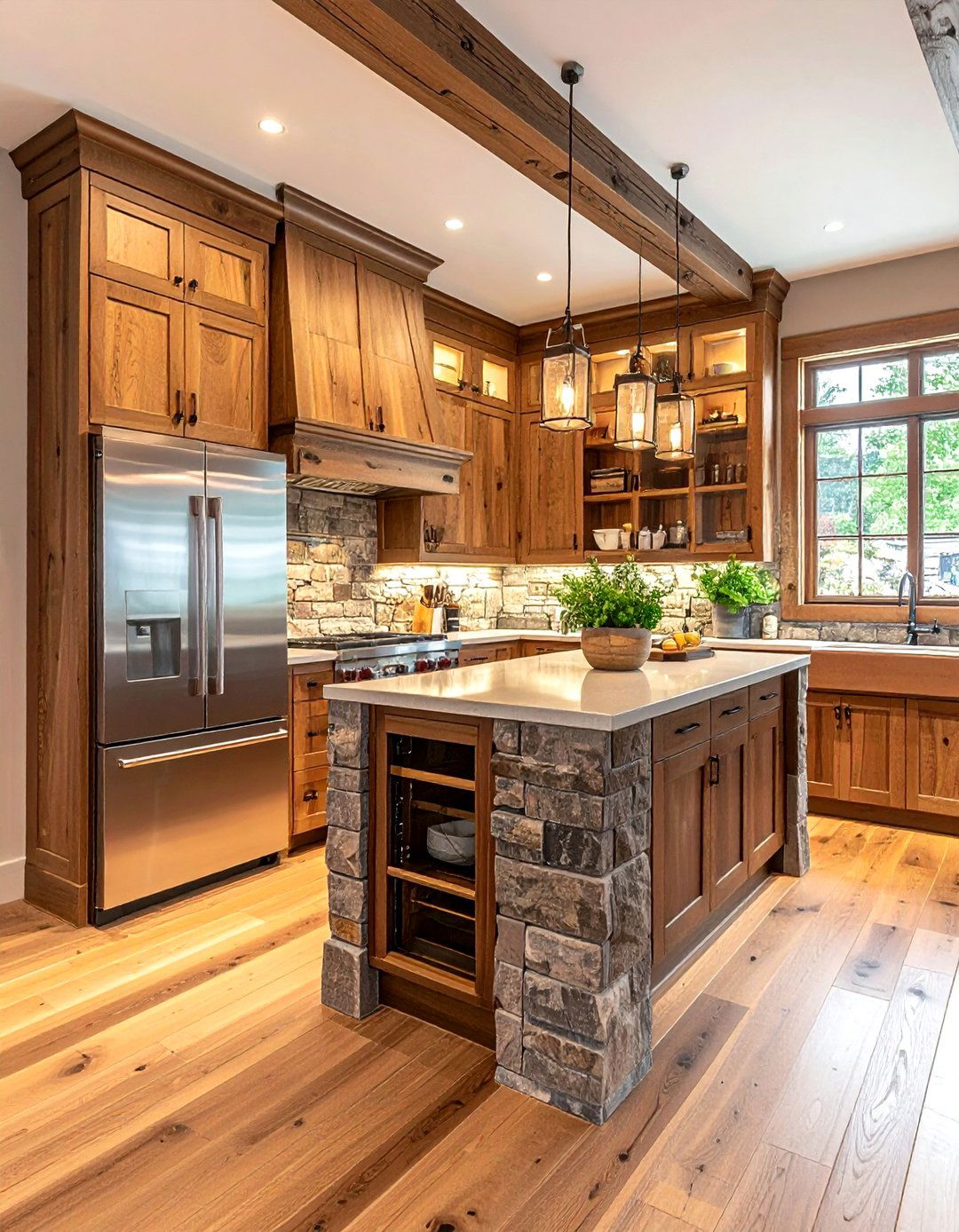 Modern Craftsman Kitchen - 30 counter depth refrigerator kitchen ideas