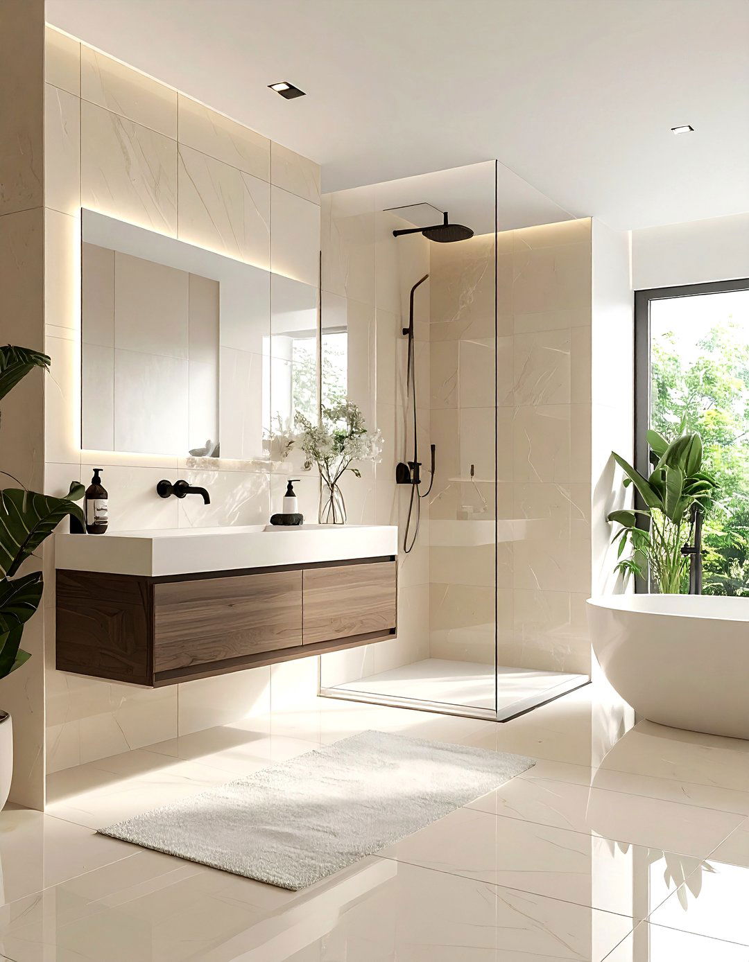 Modern Cream Bathroom - 30 cream bathroom decor ideas