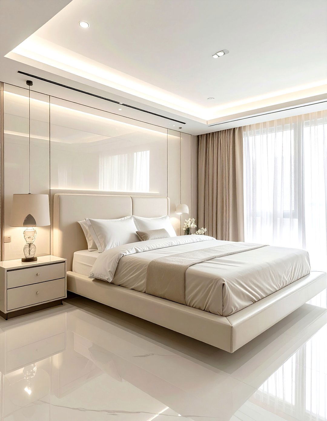 Modern Cream Bedroom - 30 minimalist cream bedroom ideas