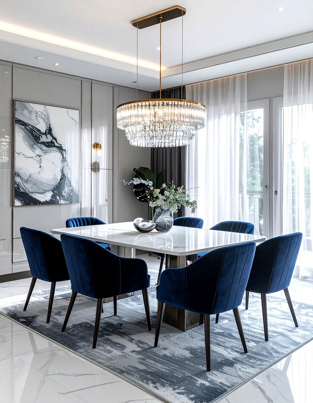 Modern Crystal Chandelier - 30 dining room lighting design