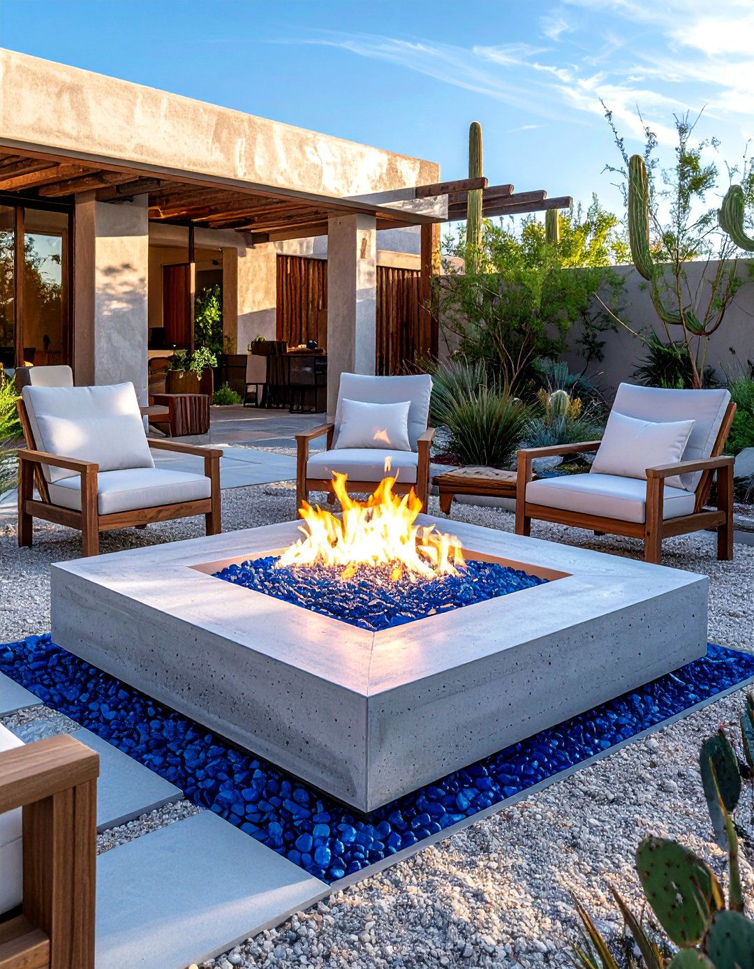 Modern Desert Fire Pit - 30 Palm Springs decor ideas