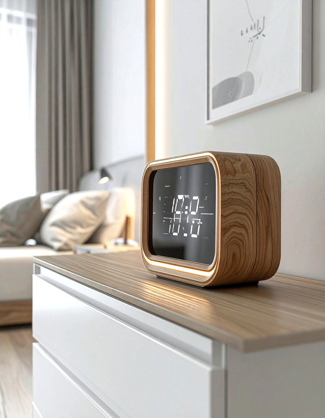 Modern Digital Clock - 30 chest of drawers decor ideas