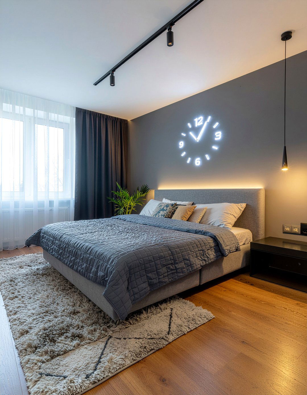 Modern Digital Wall Clock - 30 bedroom wall clocks
