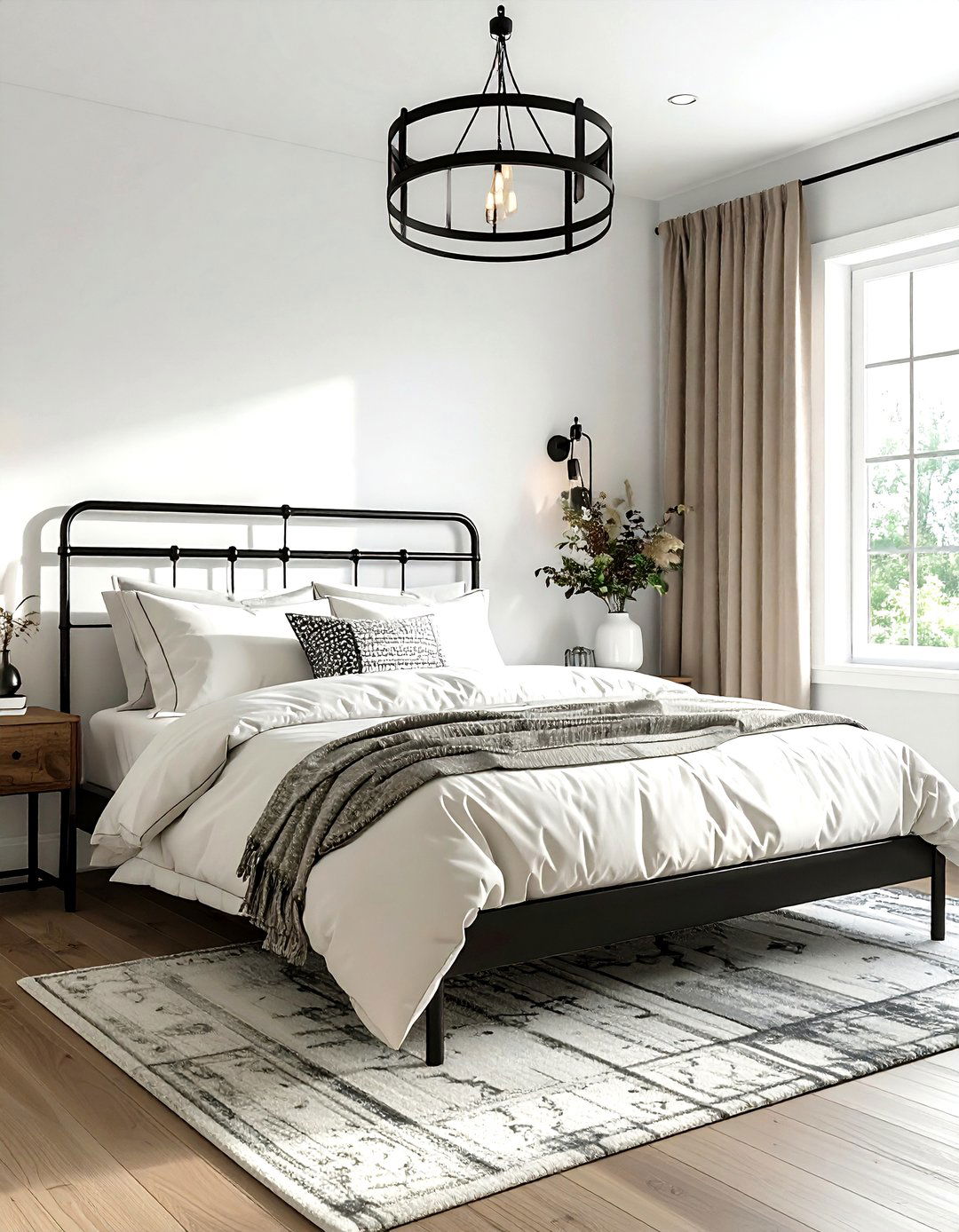 Modern Farmhouse Bedroom - 30 farmhouse cream bedroom ideas