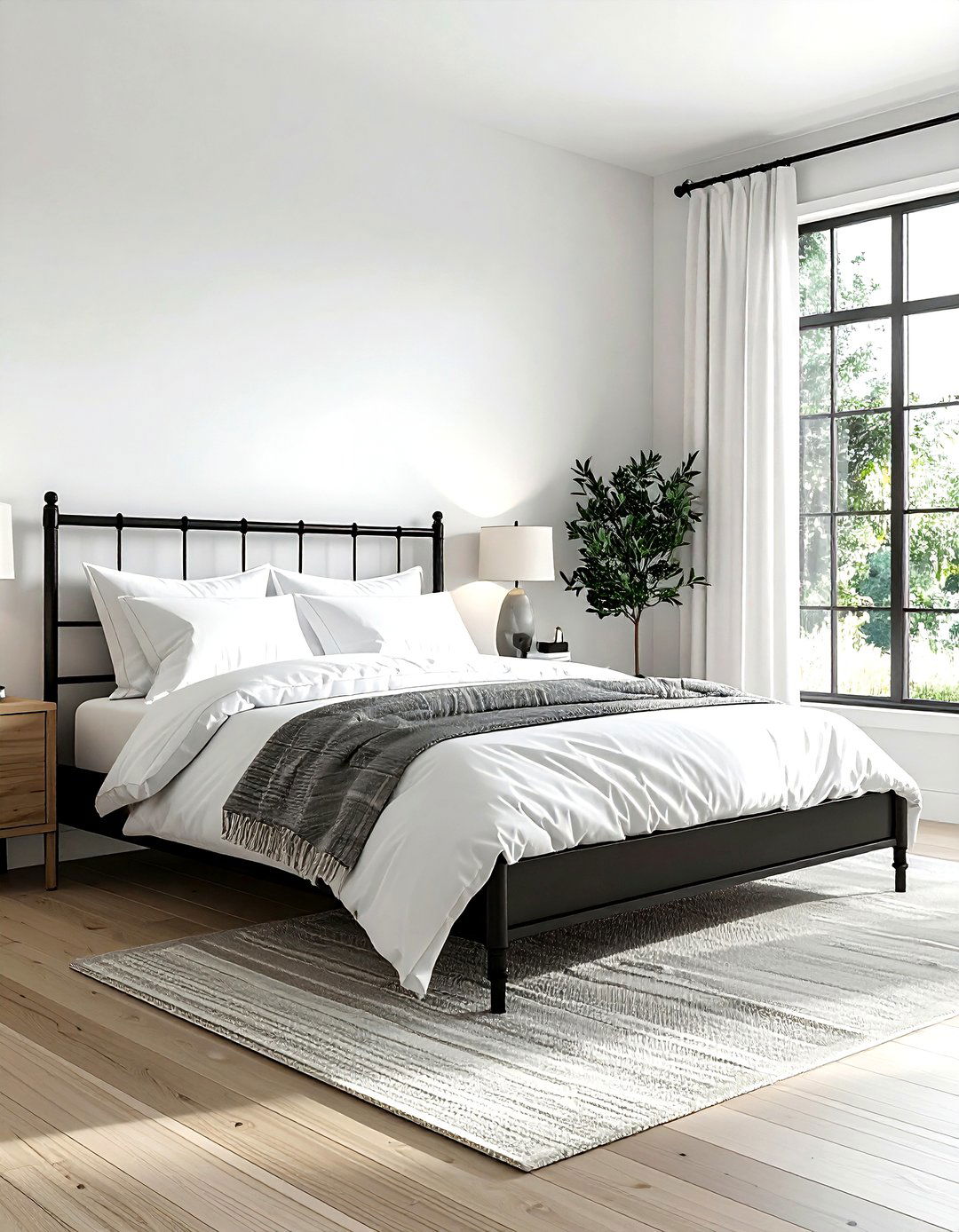 Modern Farmhouse Bedroom - 30 farmhouse white bedroom ideas